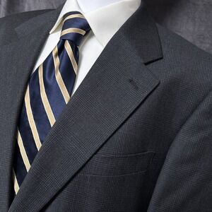 Vtg Nipon Sport Coat 42L Gray Wool Cashmere Blazer Classic Business‎ Lord Taylor